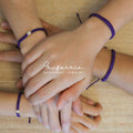 Gold Heart Dark Purple Mommy and Me Bracelets Waterproof