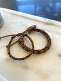 Key West II Light Brown Braided Leather Bracelet, Simple Bracelet, Couple Bracelets, His and Hers,