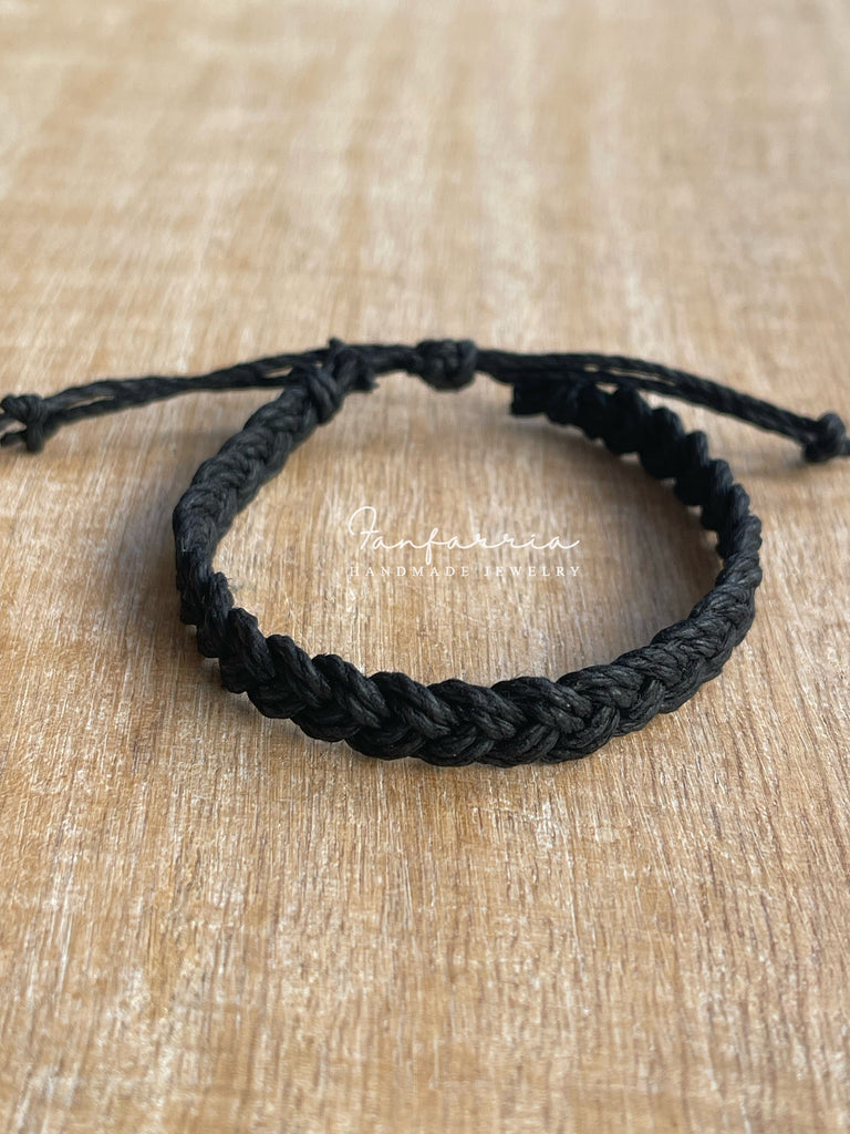 South Beach, Natural Macrame Men's Bracelet Eco-friendly