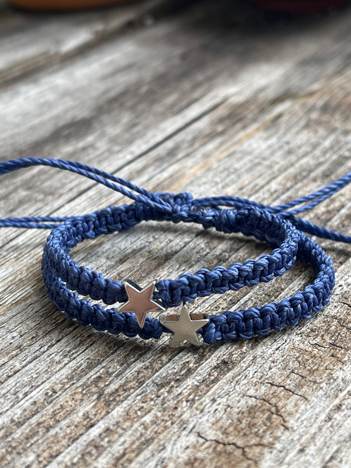 Mommy and me Blue Silver Star bracelets, Mom and Daughter bracelets, Waterproof Matching Bracelets