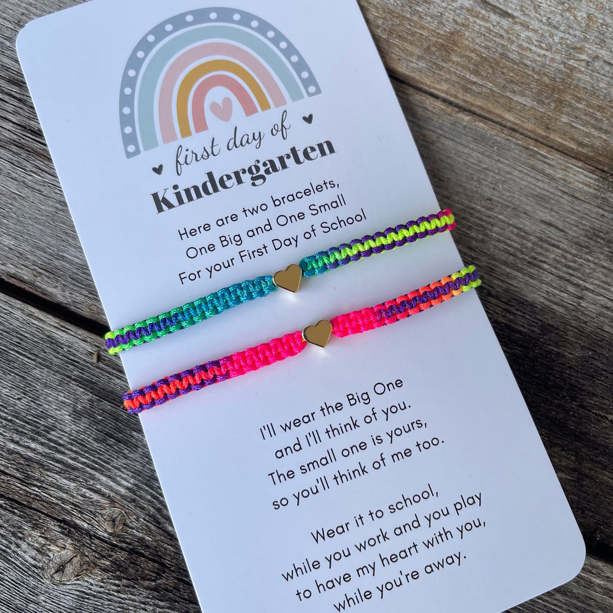First Day of School Bracelets ‚Äî Mommy and Me Matching Set, Back to School Gift