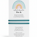 First Day of Pre-K mommy and me matching bracelet set with rainbow poem card waterproof adjustable