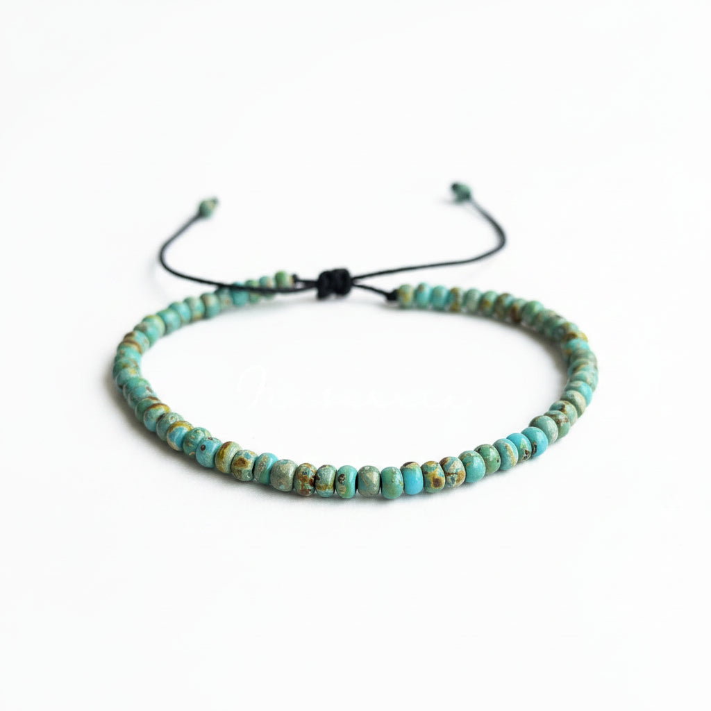 Beach Bracelet Anklet Turquoise Seafoam Beads Caladesi Collection