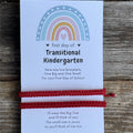 First Day of Transitional Kindergarten, Red Matching Bracelets Mommy and Me Back To School