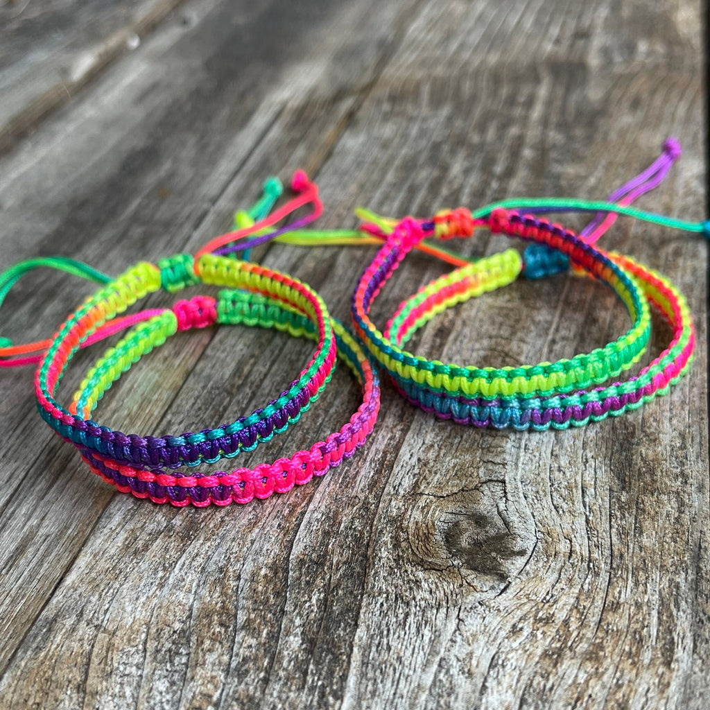 Colorful Macrame Family Bracelets Matching Bracelets