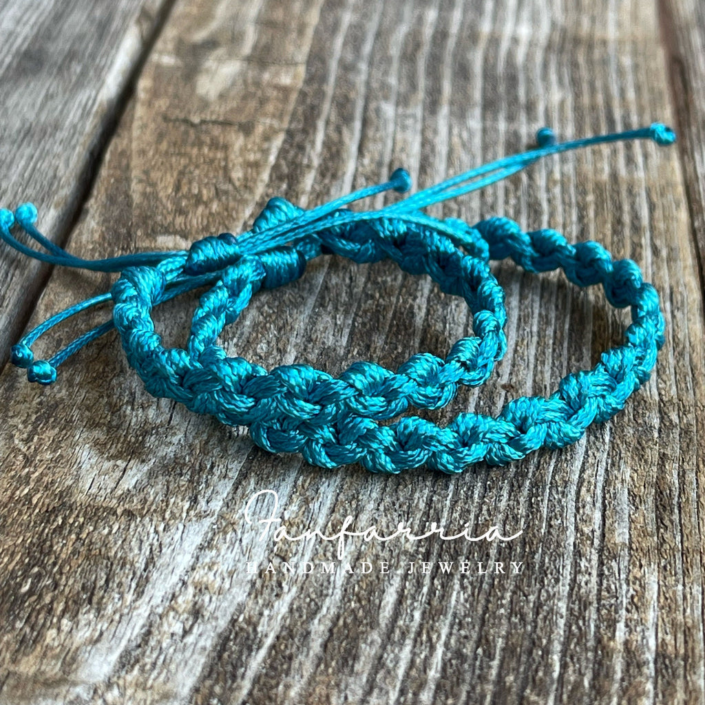 Shell Key, Turquoise Mommy and Me bracelets, Waterproof