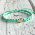 Gold Heart Mint Bracelet Anklet