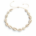 Cowrie Shell Choker Necklace ‚Äî Beach Boho, Adjustable, Waterproof