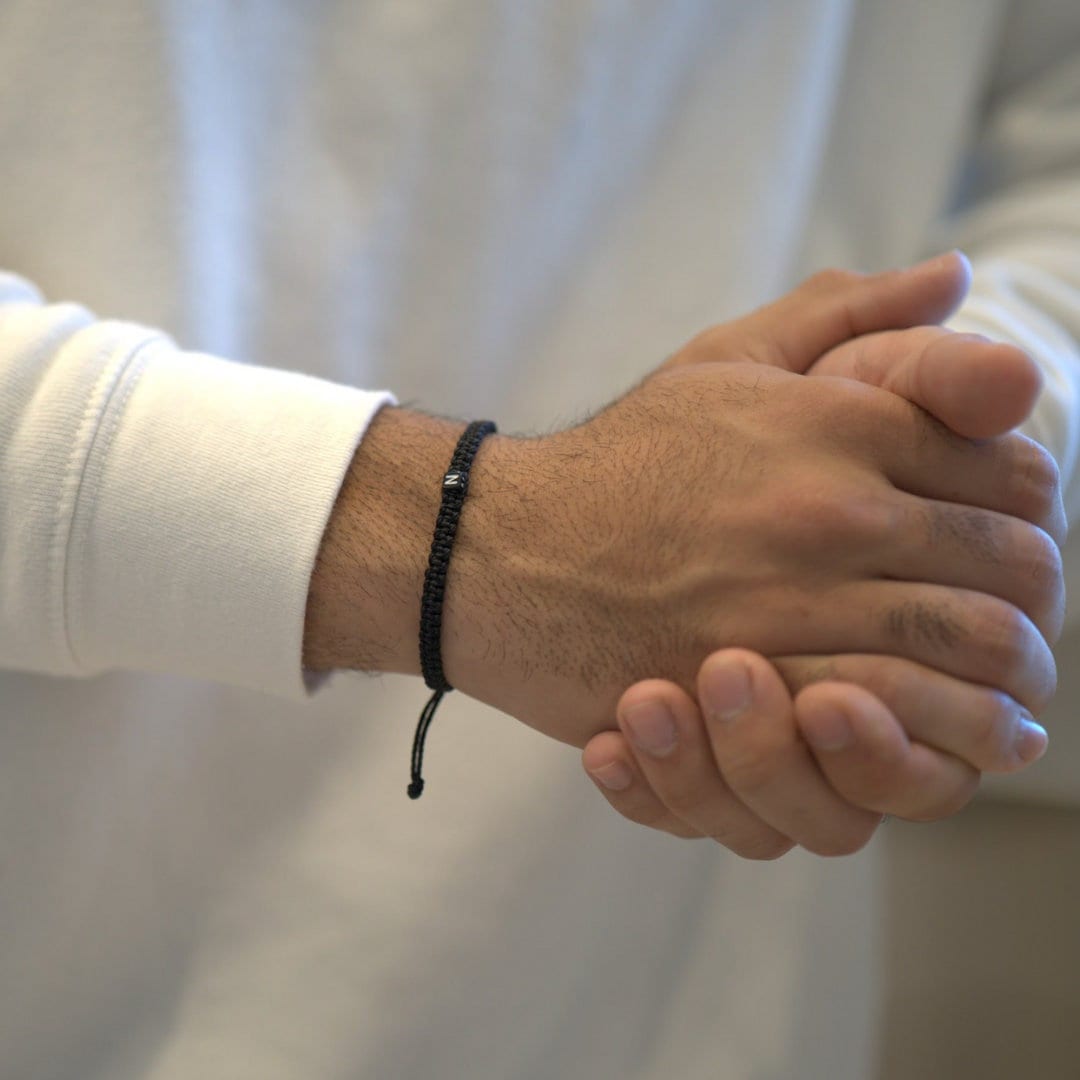 For the Active Dad - Initial Macrame Bracelet -