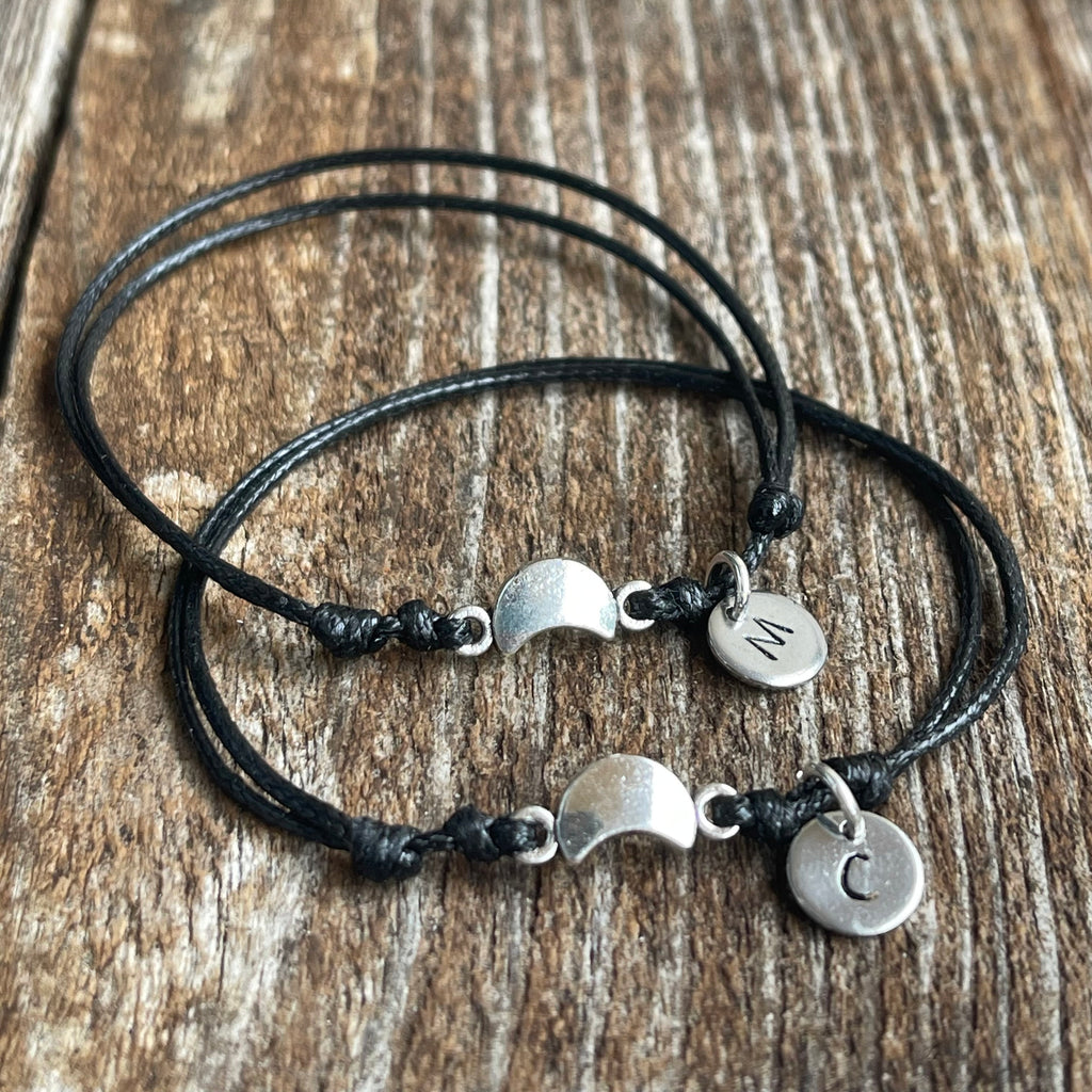 Moon Couple Bracelets, His and Hers Waterproof Bracelets