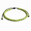 Caladesi, Green Beads Czech Beads Bracelet Anklet Unisex