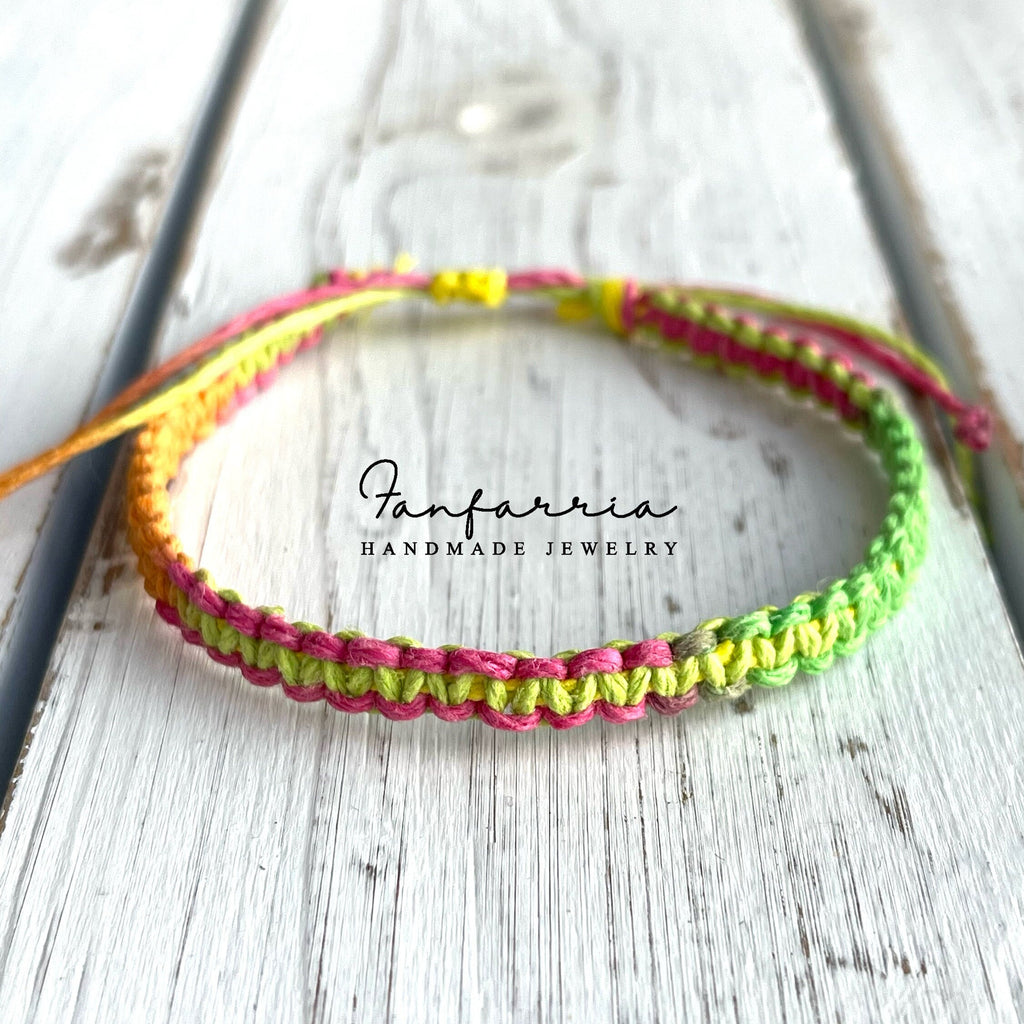 Neon Hemp Anklet