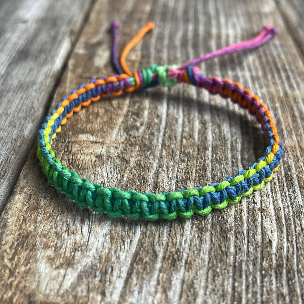 Hemp Braided Colorful Anklet Bracelet Macrame Surfer Unisex