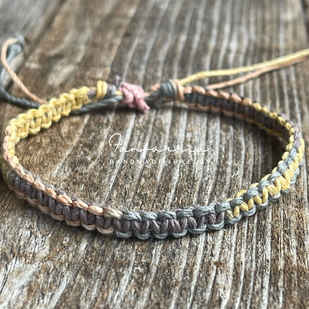 Harvest Hemp Bracelet or Anklet Braided Macrame Surfer Unisex