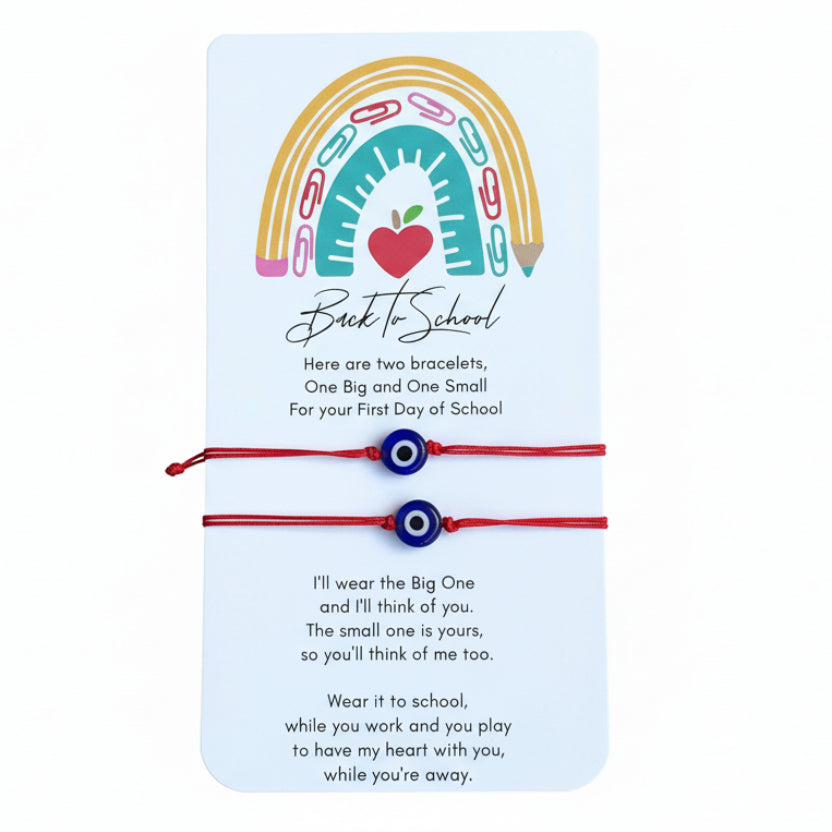 Evil eye mommy and me matching bracelets waterproof protection back to school gift for mom and child
