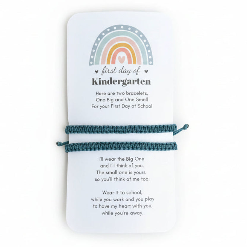 First Day of Kindergarten Bracelet Set – Matching Handmade