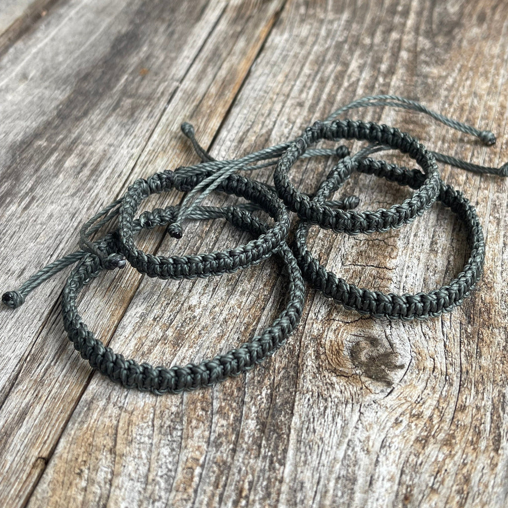 Olive Macrame Family Bracelets Matching Bracelets