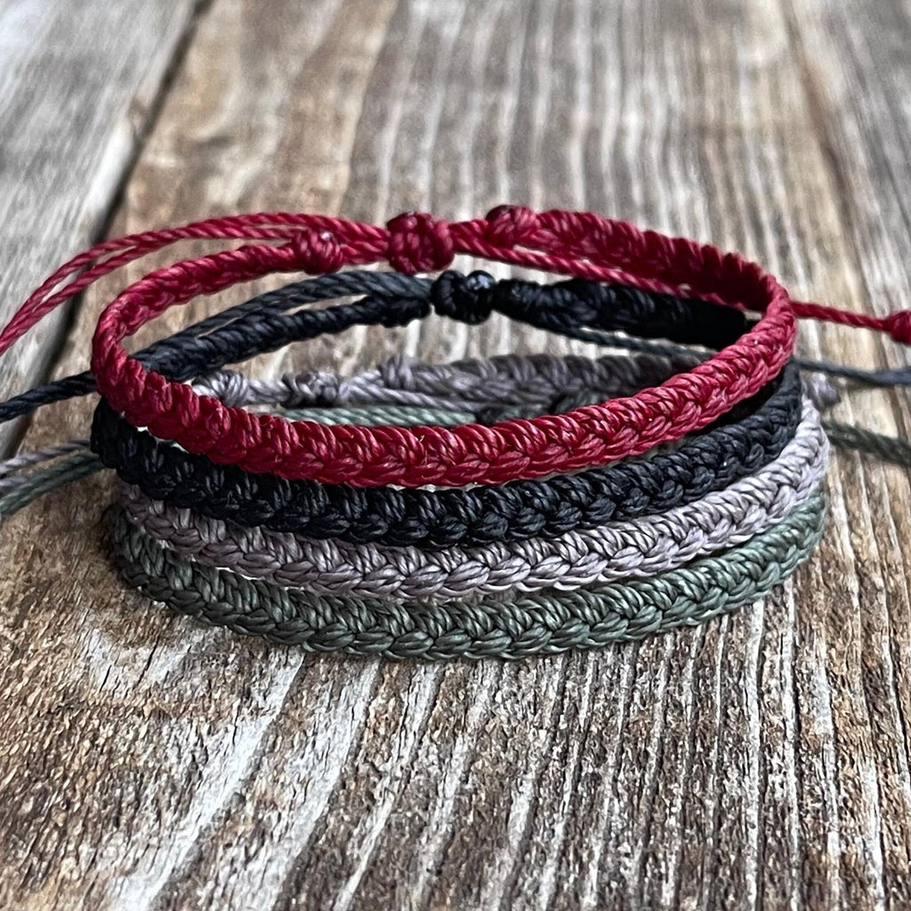 Delray Braided Anklet Bracelet Waterproof Choose Color