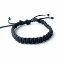 Macrame Black Braided Bracelet Adjustable Waterproof, Marathon