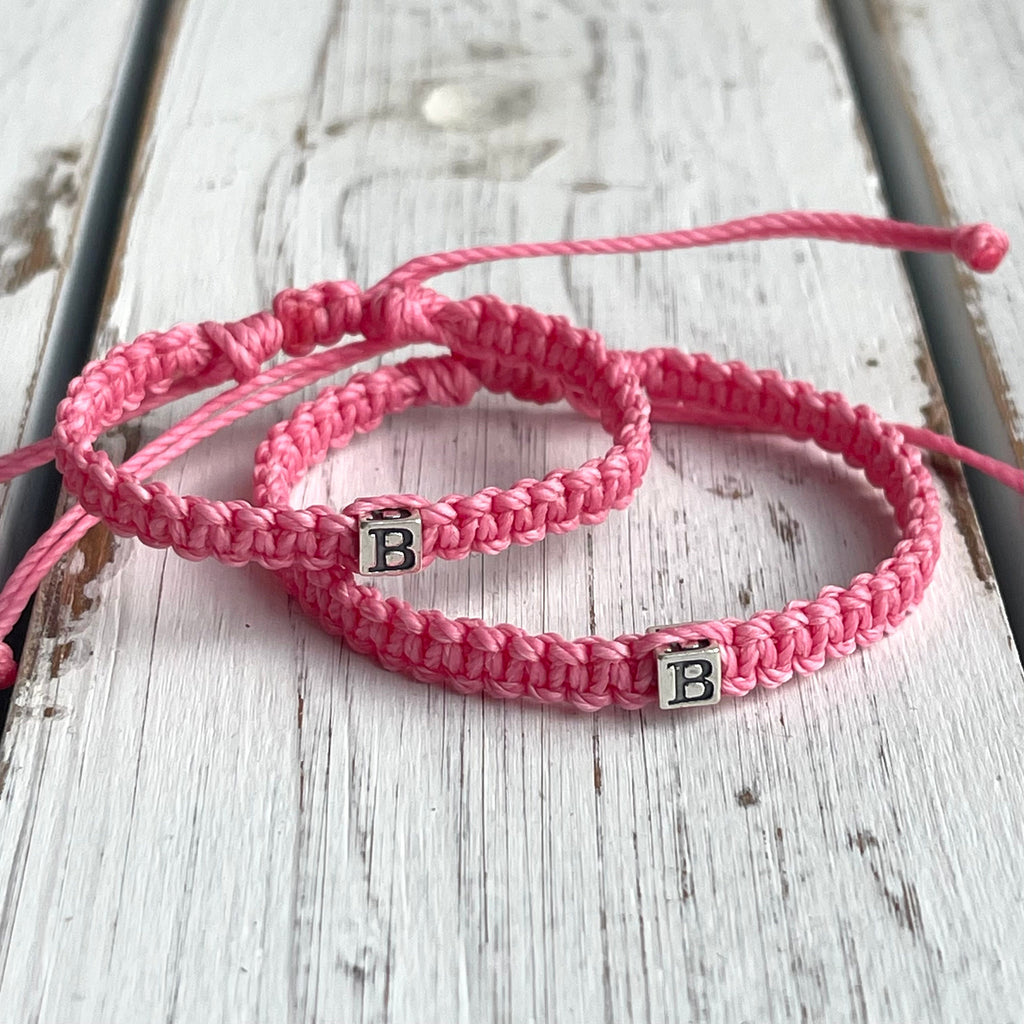 Initials Daddy and Me, Mommy and Me, Family Matching Bracelets Waterproof
