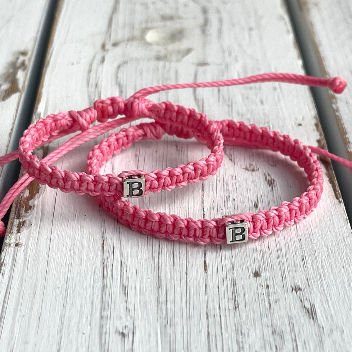 Initials Daddy and Me, Mommy and Me, Family Matching Bracelets Waterproof