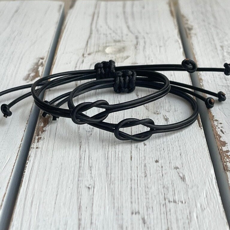 Celtic Knot Black Bracelets for Couples, North Venice Collection