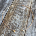 Minimalist Choker Gold 14k Heart Charm