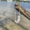 White Bead Anklet Bracelet