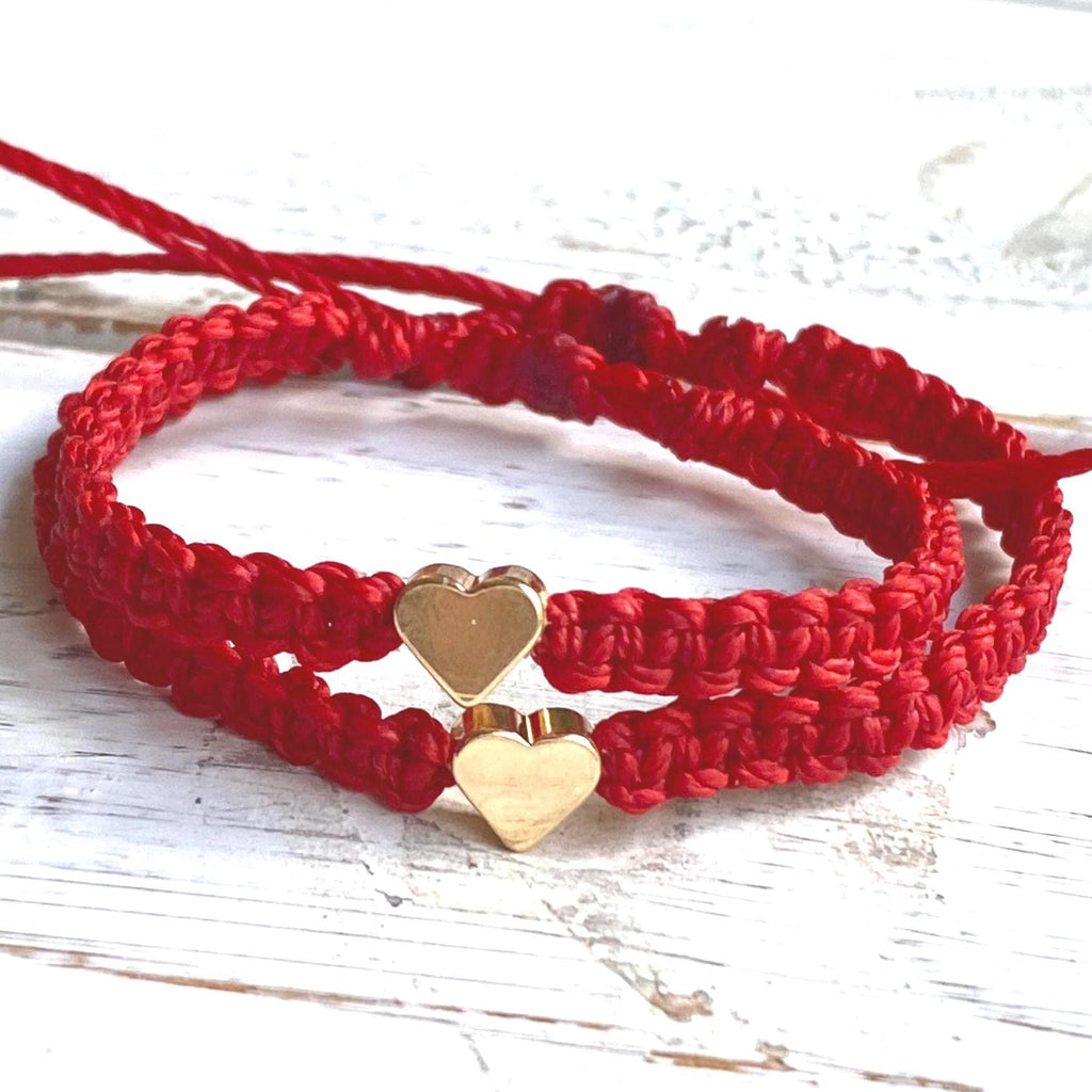 Red Family Bracelets Matching Set by Fanfarria