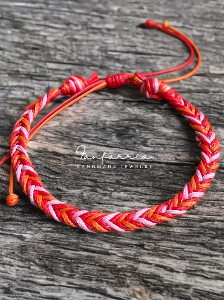 Dania Sunset Glow Braided Anklet Bracelet