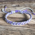 Dania, Purple Braided Anklet Bracelet