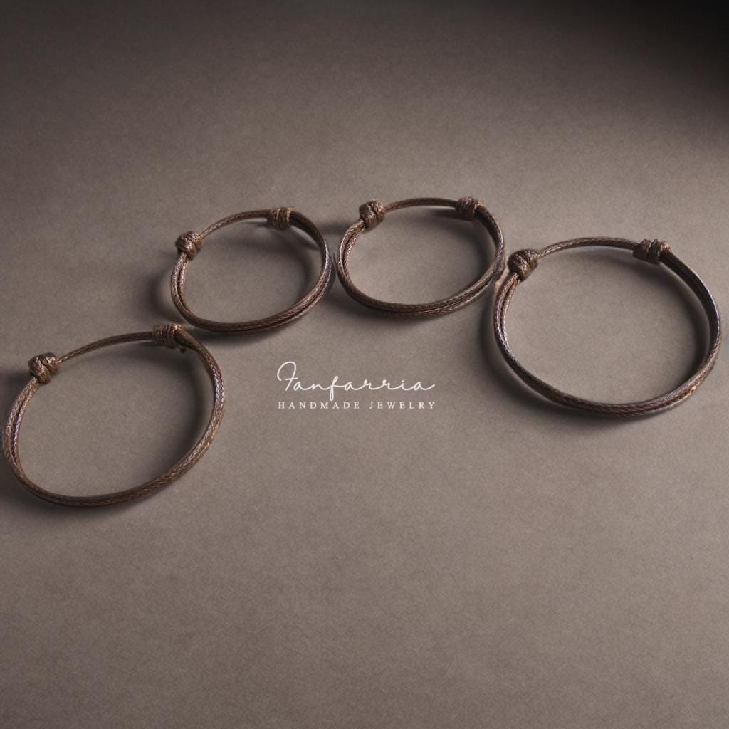 Minimalist Family Matching Bracelets Brown Mom Dad Kids ‚Äì Collins Style