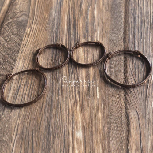 Minimalist Family Matching Bracelets Brown Mom Dad Kids ‚Äì Collins Style