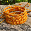 Orange Macrame Family Bracelets Matching Bracelets