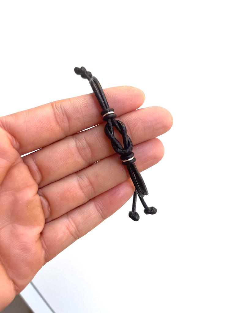 Black Knot Bracelet Waterproof Adjustable