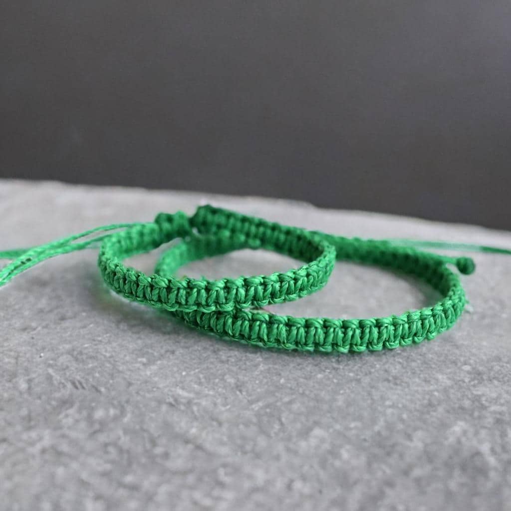 Daddy and me green matching bracelets