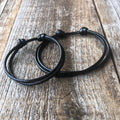 Collins Minimalist Couples Bracelets 2mm Black Cord