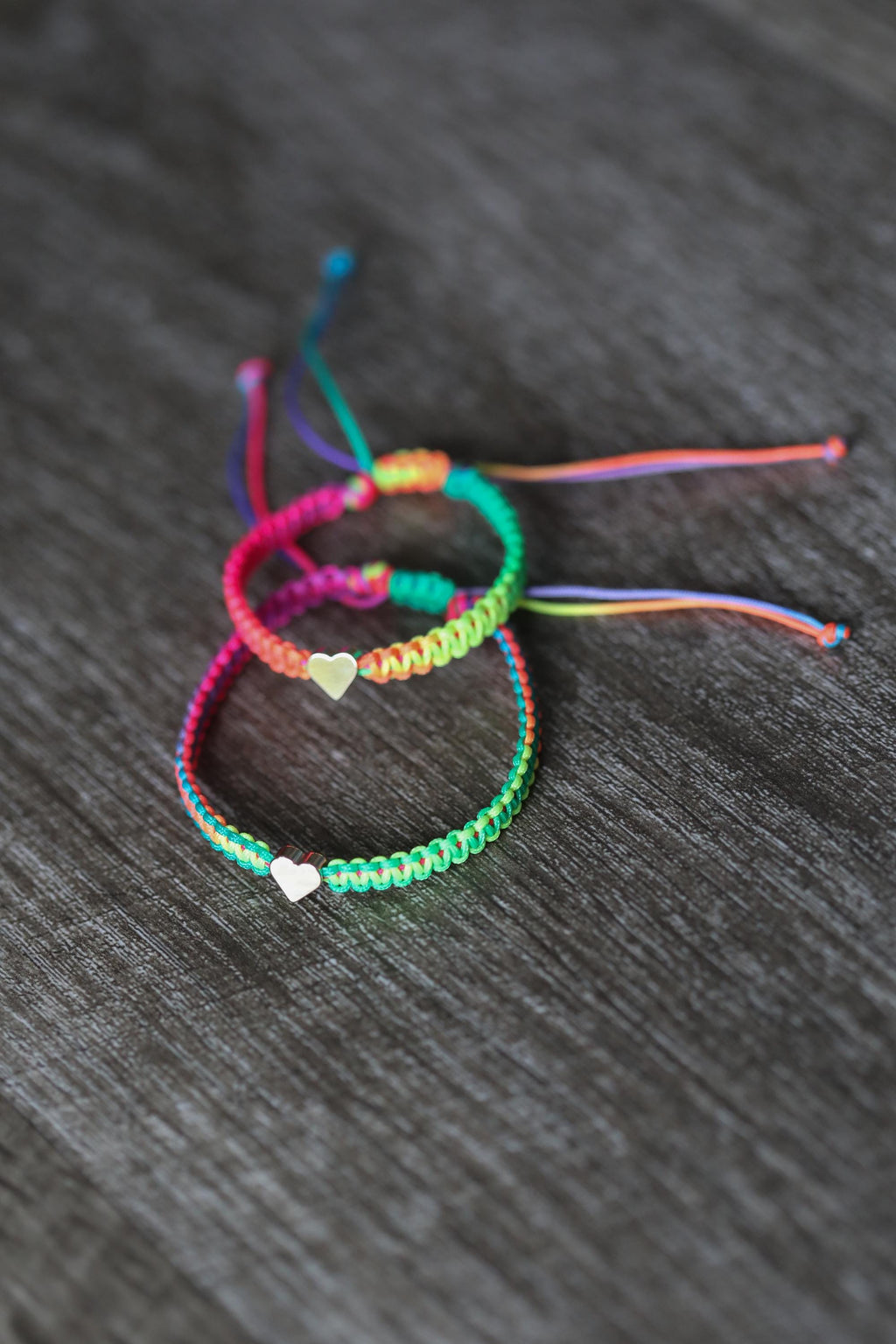 Colorful Heart Mommy and Me Matching Bracelets