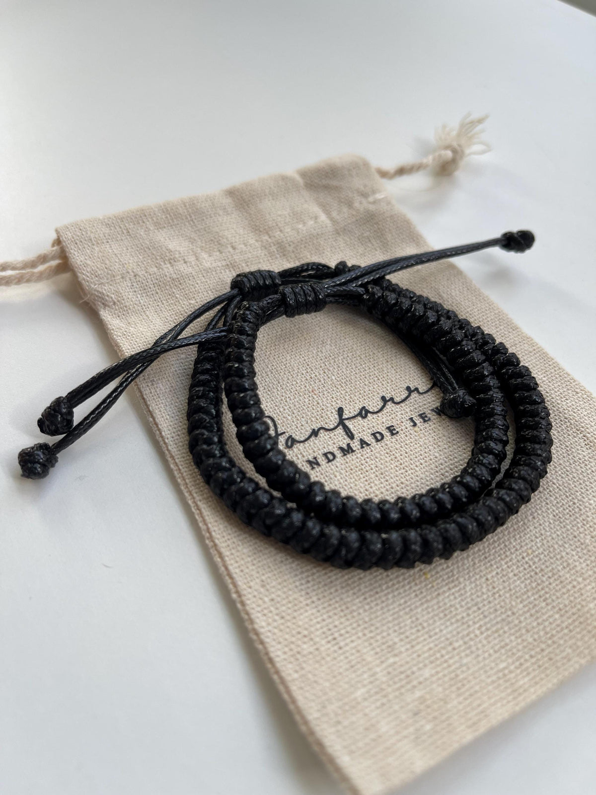 Daddy and Me Black bracelets, Dad and Son Black bracelets
