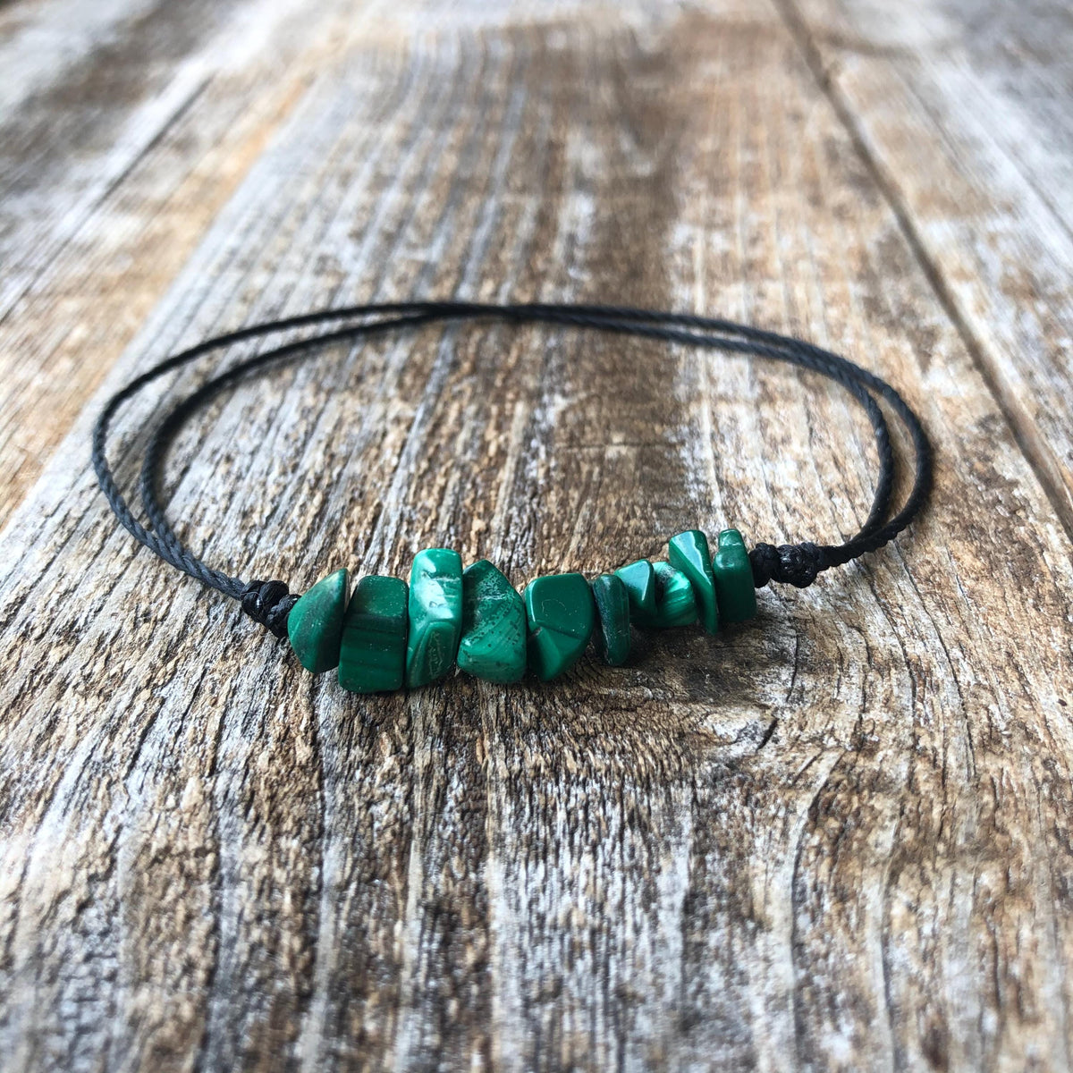 Green Bead Anklet Bracelet
