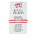 First Day of First Grade Bracelet Set, Mommy and Me Pink Daisy Bracelets, Back to School Gift, Matching First Day Keepsake Jewelry