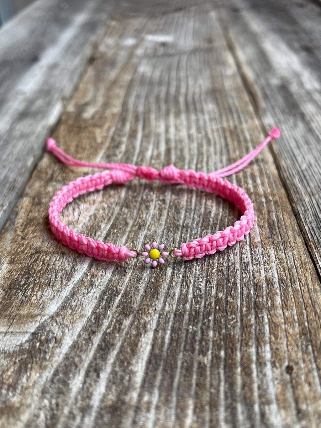 First Day of First Grade Bracelet Set, Mommy and Me Pink Daisy Bracelets, Back to School Gift, Matching First Day Keepsake Jewelry