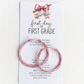 First Day of First Grade Matching Bracelets Mommy and Me Bracelets Waterproof