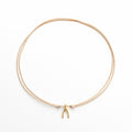 Adjustable Waterproof Wishbone Choker, Minimalist Lucky Charm Necklace, Lightweight Dainty Cord Jewelry for Everyday or Beach Style