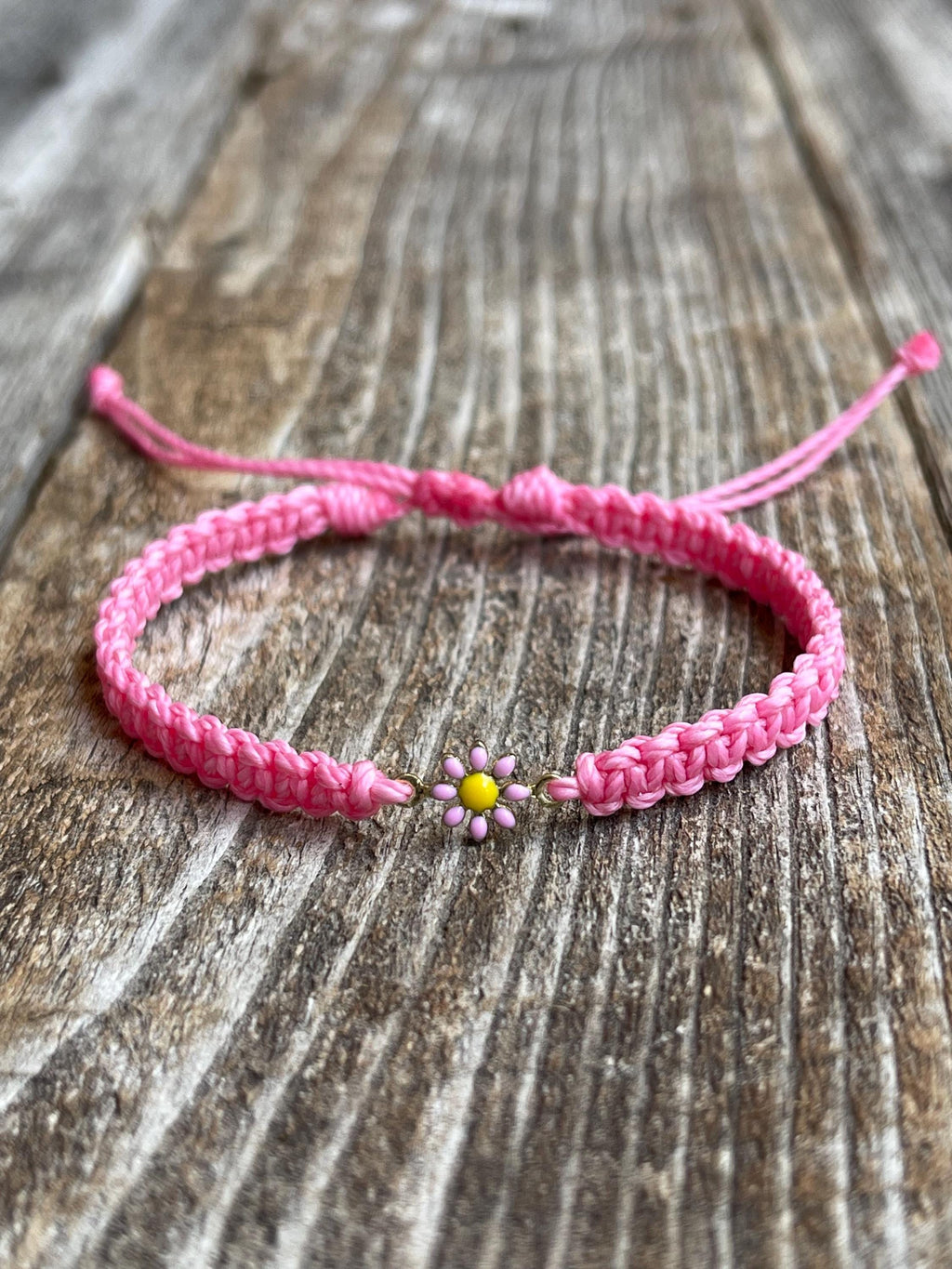 First Day of First Grade Bracelet Set, Mommy and Me Pink Daisy Bracelets, Back to School Gift, Matching First Day Keepsake Jewelry