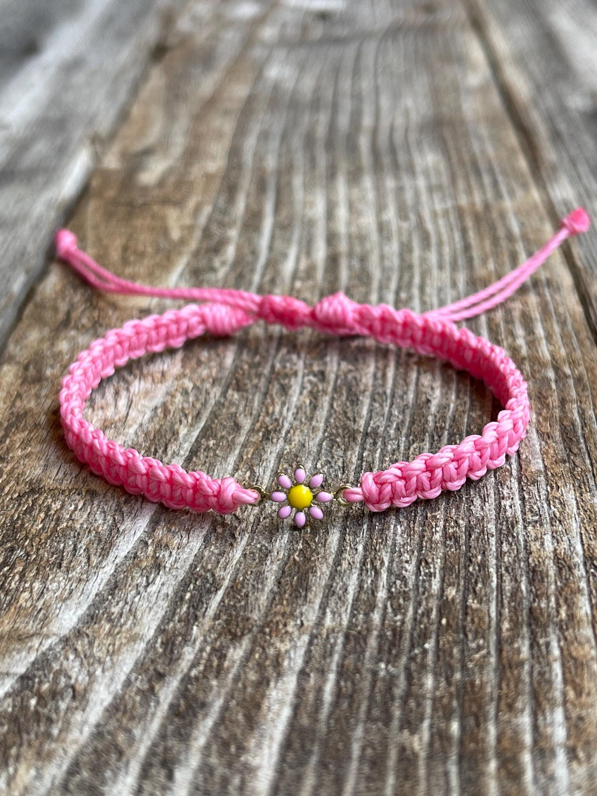 First Day of First Grade Bracelet Set, Mommy and Me Pink Daisy Bracelets, Back to School Gift, Matching First Day Keepsake Jewelry