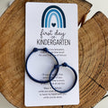 Blue Kindergarten Bracelet Set, Waterproof Matching First Day of School Gift for Parent and Child, Adjustable Back to School Keepsake