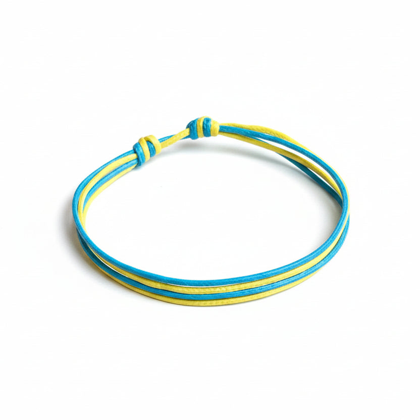 Pinellas, Blue and Yellow Mommy and Me Bracelets, String Bracelets, Mother and Child Bracelets, Matching Bracelets, Waterproof