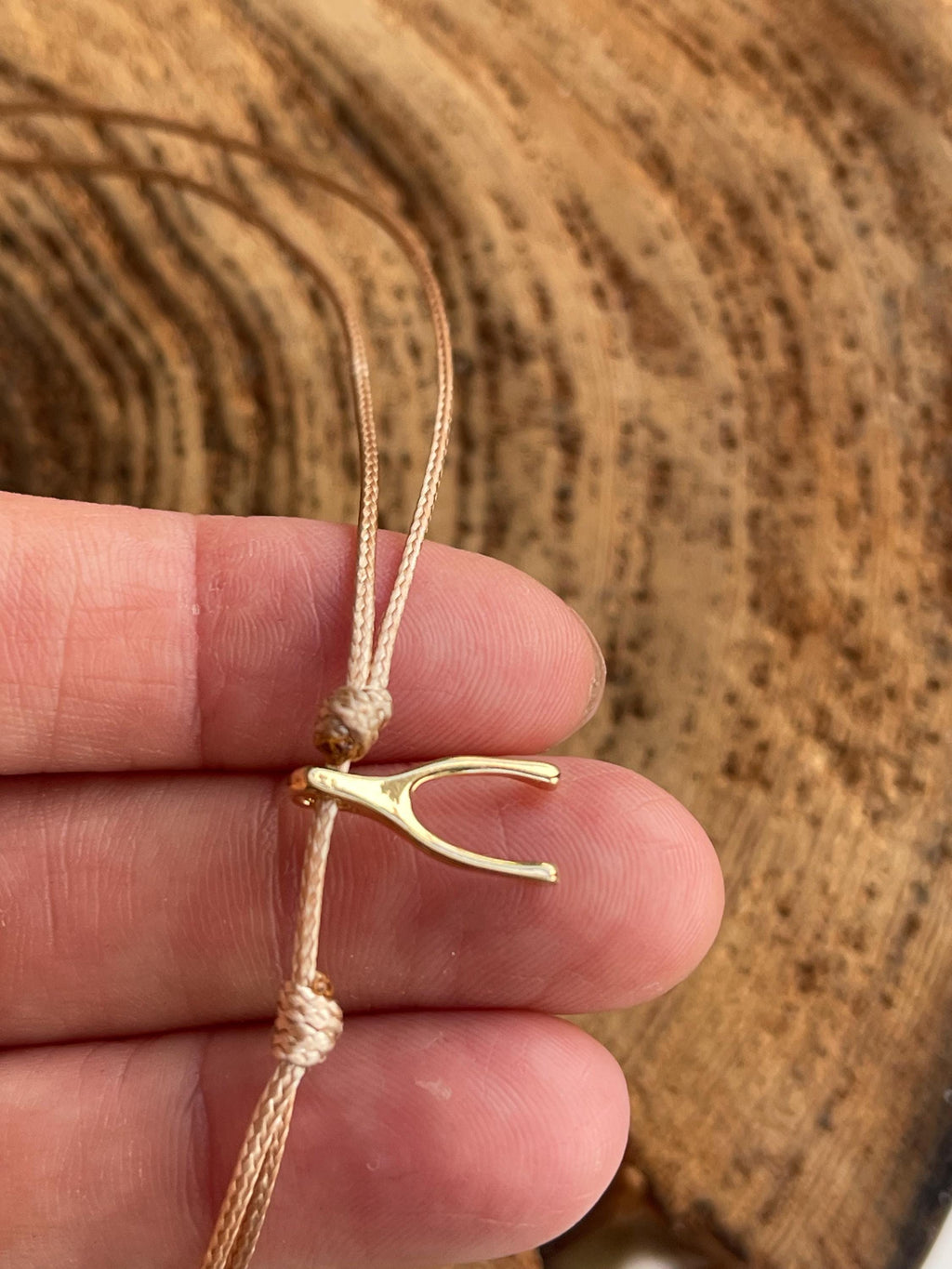 Adjustable Waterproof Wishbone Choker, Minimalist Lucky Charm Necklace, Lightweight Dainty Cord Jewelry for Everyday or Beach Style