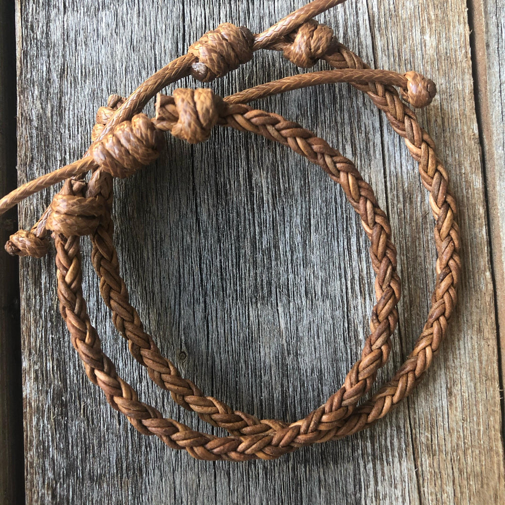 Key West Couples Bracelets Light Brown Leather